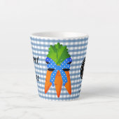 Bauernhaus Style Blue Gingham Carrot Juice Milchtasse (Vorderseite)