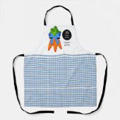 Bauernhaus Style Blue Gingham und Carrots Schürze (Vorderseite)