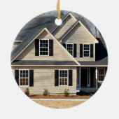 Bauernhaus Style Pumpkin Wreath Family Foto Keramikornament (Hinten)