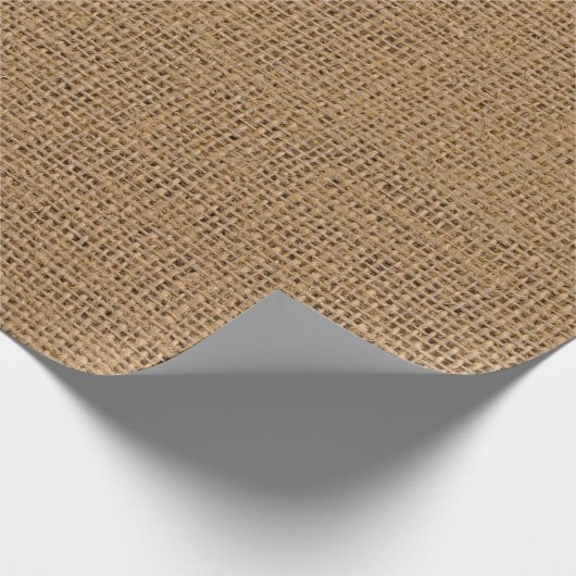 Bauernhaus tan Körner Sack Burlap Stoff rustikal Geschenkpapier (Ecke)