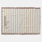 Bauernhaus Tan Stripes Throw Blanket Decke (Vorderseite)