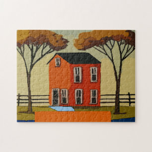 Bauernhaus, Text hinzufügen, Puzzle