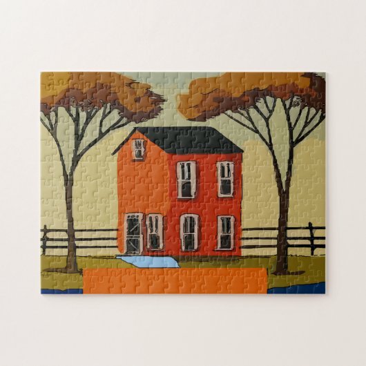 Bauernhaus, Text hinzufügen, Puzzle (Horizontal)