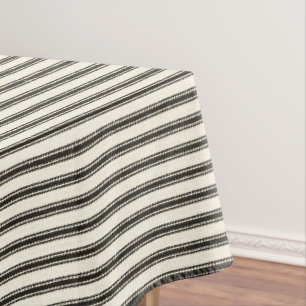 Bauernhaus-Ticken-Schwarz-Weiß Tischdecke