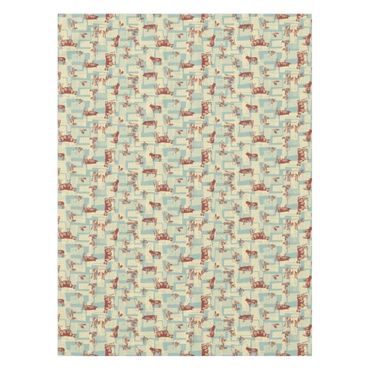 Bauernhaus Tiere Modernes Muster - Klassisches Lan Tischdecke (Vorderseite)