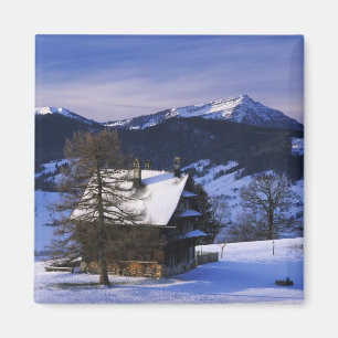 Bauernhaus und Berg Rigi und Pilatus, Magnet