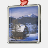 Bauernhaus und Monte Rigi und Pilatus, Silbernes Ornament (Links)