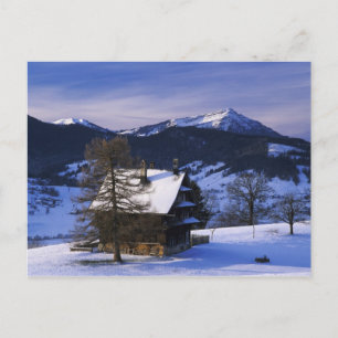 Bauernhaus und Mount Rigi und Pilatus, Postkarte