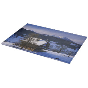 Bauernhaus und Mount Rigi und Pilatus, Schneidebrett