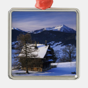 Bauernhaus und Mount Rigi und Pilatus, Silbernes Ornament