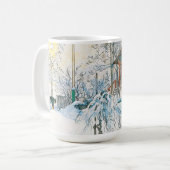 Bauernhaus und Waschhaus von Carl Larsson Kaffeetasse (Vorderseite Links)