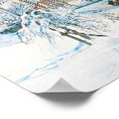 Bauernhaus und Waschhaus von Carl Larsson Poster (Ecke)