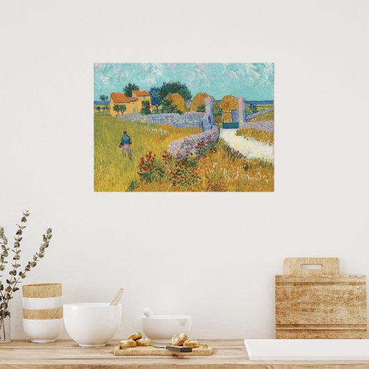 Bauernhaus Van Gogh in Provence Frankreich Poster (Küche)