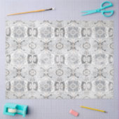 Bauernhaus Vintag antikes, grau-weißes Muster Seidenpapier (Basteln)