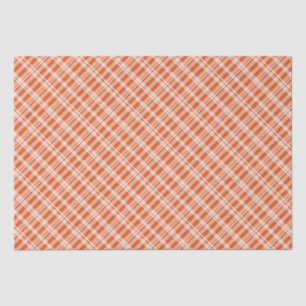 Bauernhaus Warm Orange Tartan Kariert Seidenpapier