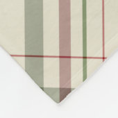 Bauernhaus Weihnachten Kariert mit Namen  Fleecedecke (Ecke)