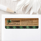 Bauernhaus Weihnachts Buffalo Karierte Holzrückgab (Insitu)