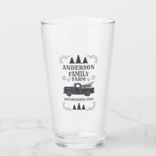Bauernhaus-Weihnachtsbaum-Familienfarm Persönlich Glas