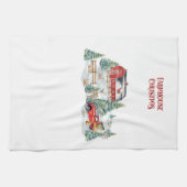 Bauernhaus Weihnachtsstall und LKW-Schneeszene Geschirrtuch (Horizontal)