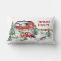 Bauernhaus Weihnachtsstall und LKW-Schneeszene