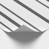 Bauernhaus-weißes Schwarzes Stripes Geschenkpapier (Ecke)