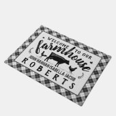 Bauernhaus-willkommener schwarzer fußmatte (Schrägansicht)