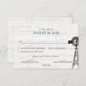 Bauernhaus Windmühle Antwort Einladung (Vorne/Hinten)