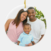 Bauernhaus-Woodsy Strumpf-neue Baby-Familie von Keramik Ornament (Hinten)