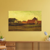 Bauernhäuser in Loosduinen bei Den Haag bei Twilig Leinwanddruck (Insitu (Wohnzimmer))