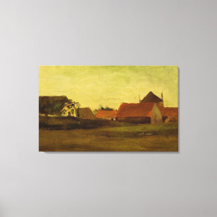 Bauernhäuser in Loosduinen bei Den Haag bei Twilig Leinwanddruck
