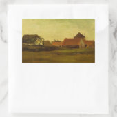 Bauernhäuser Loosduinen Haag von Vincent van Gogh Rechteckiger Aufkleber (Tasche)