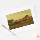 Bauernhäuser Loosduinen Haag von Vincent van Gogh Rechteckiger Aufkleber (Umschlag)
