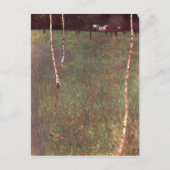 Bauernhäuser mit Birkenbäumen Postkarte (Vorderseite)