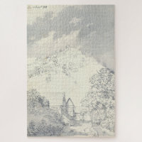 Bauernhäuser von Hillside - Caspar David Friedrich