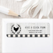 Bauernhausstil, Schwarz-weiße Hühner-Rücksendeadre (Insitu)