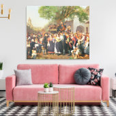 Bauernhochzeit in Niederösterreich (Öl auf Leinwan Leinwanddruck (Insitu (Wohnzimmer))