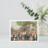 Bauernhochzeit in Niederösterreich (Öl auf Leinwan Postkarte (Stehend Vorderseite)