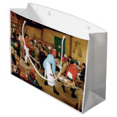 Bauernhochzeit, Pieter Bruegel Große Geschenktüte (Rückseite Schrägansicht)