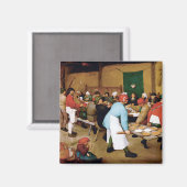 Bauernhochzeit, Pieter Bruegel Magnet (Vorderseite/Rückseite)