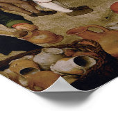 Bauernhochzeit von Pieter Bruegel, der Ältere Poster (Ecke)