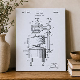 Bauernhof 1926 Waschmaschine Patentschutz Imitate Künstlicher Leinwanddruck