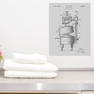 Bauernhof 1926 Waschmaschine Patentschutz Imitate Künstlicher Leinwanddruck
