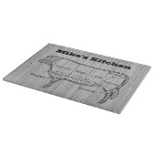 Bauernhof Altes Holz Teile Rindfleisch Schneidebre Schneidebrett (Ecke)