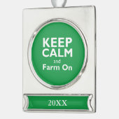 Bauernhof an Banner-Ornament silber (Links)