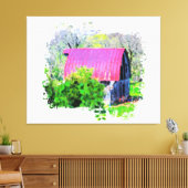 *~* Bauernhof AR19 Rustikaler alter Stall Leinwanddruck (Insitu (Wohnzimmer))