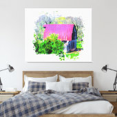 *~* Bauernhof AR19 Rustikaler alter Stall Leinwanddruck (Insitu (Schlafzimmer))