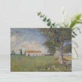 Bauernhof auf einem Weizenfeld Einladung (Stehend Vorderseite)