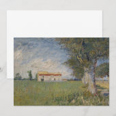 Bauernhof auf einem Weizenfeld Einladung (Vorne/Hinten)