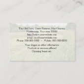 Bauernhof-Auftragnehmer-Visitenkarte Visitenkarte (Rückseite)