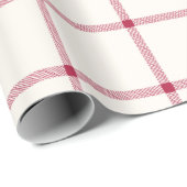 Bauernhof aus weißer und roter Hand gezeichnet kar Geschenkpapier (Rolleneckpunkt)